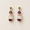 LULA Blush Stack handmade earrings on a warm white background